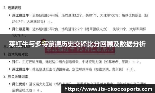 莱红牛与多特蒙德历史交锋比分回顾及数据分析